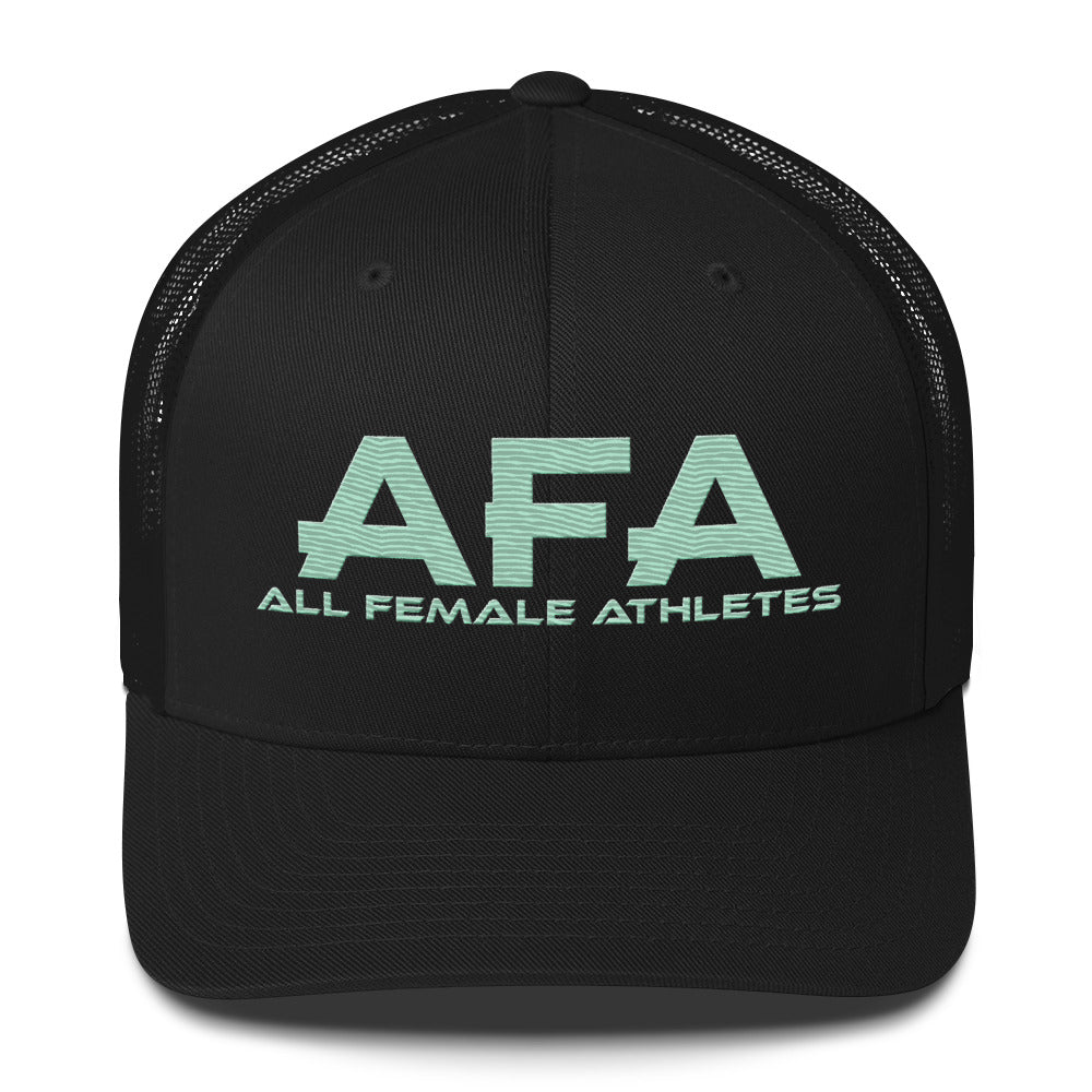 Light Green AFA Embroidered Trucker Cap