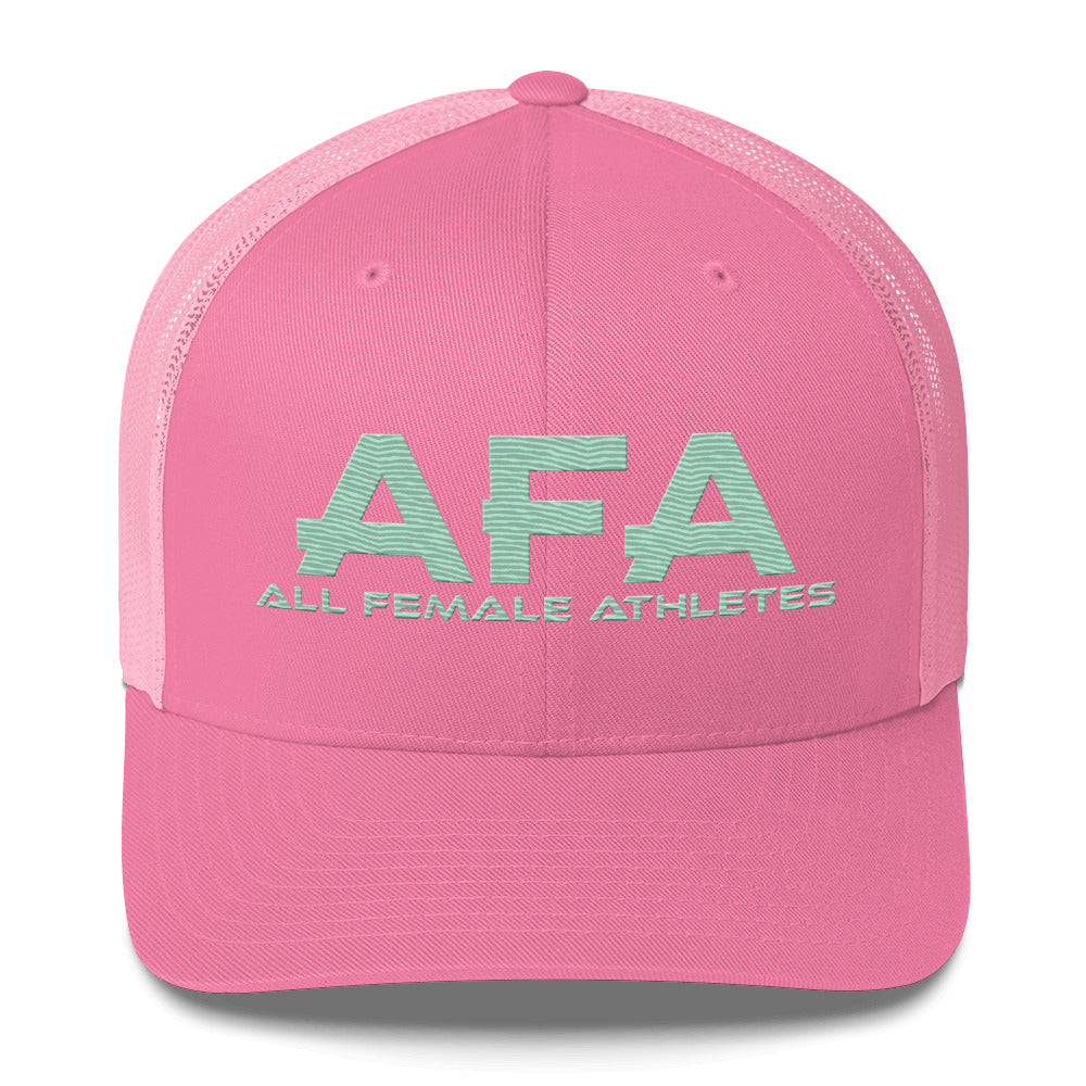 Light Green AFA Embroidered Trucker Cap