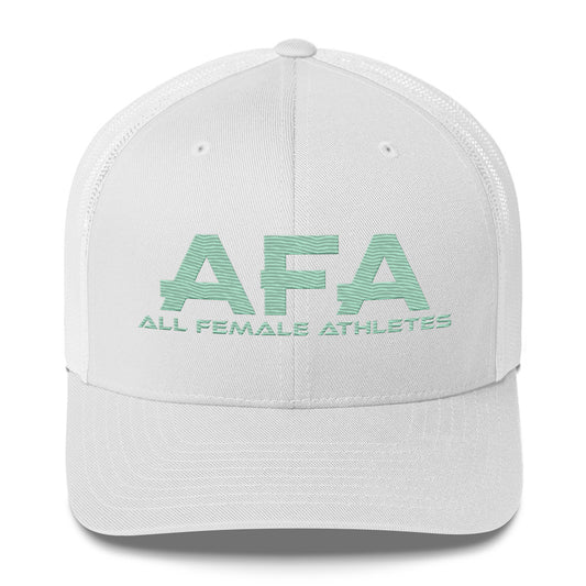 Light Green AFA Embroidered Trucker Cap