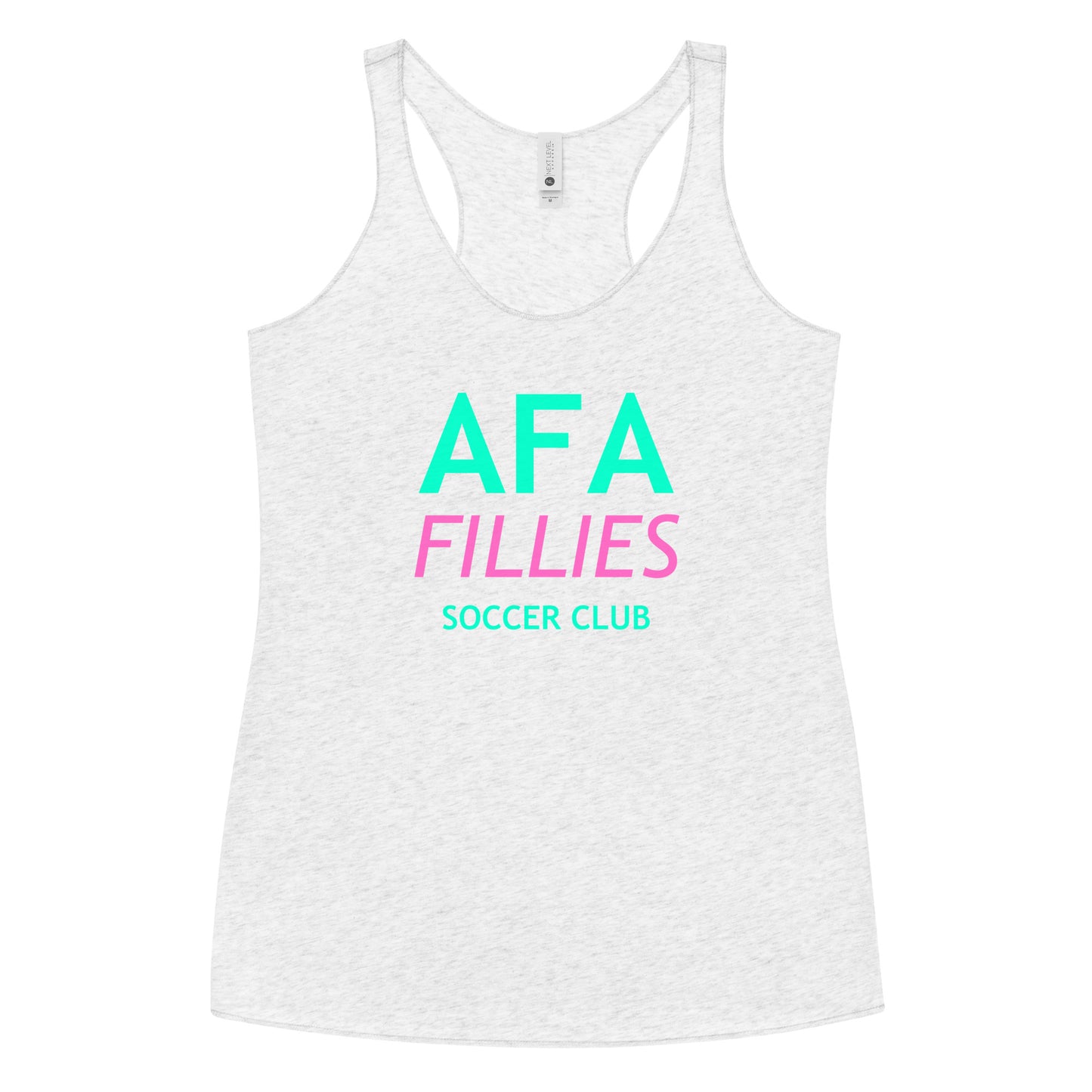 Light Green/Pink AFA Fillies Women's Racerback Tank