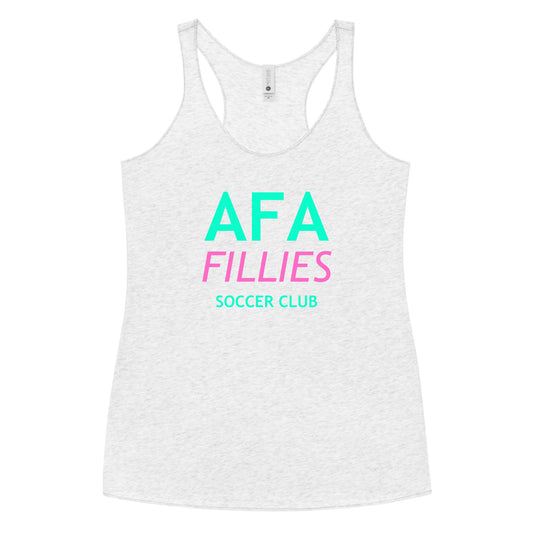 Light Green/Pink AFA Fillies Women's Racerback Tank