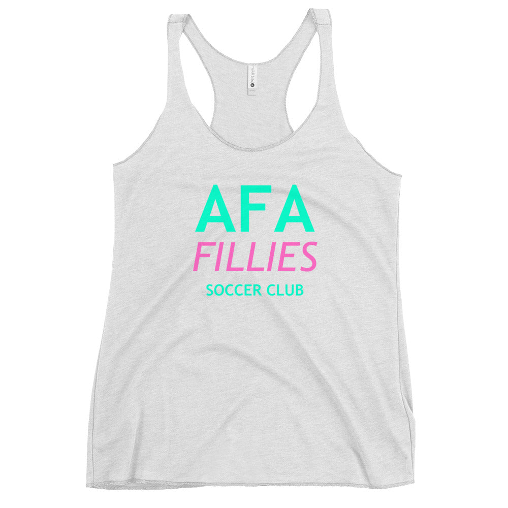 Light Green/Pink AFA Fillies Women's Racerback Tank