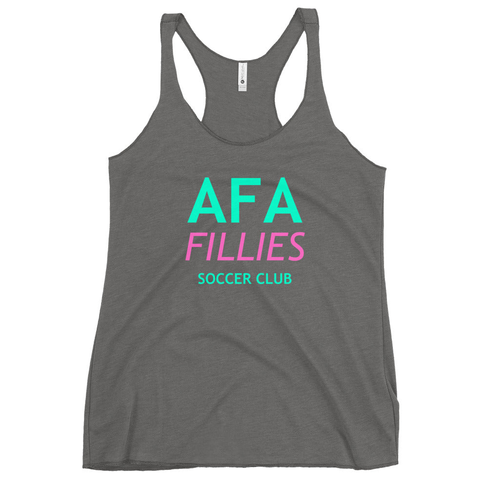 Light Green/Pink AFA Fillies Women's Racerback Tank