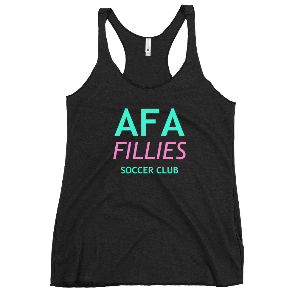 Light Green/Pink AFA Fillies Women's Racerback Tank